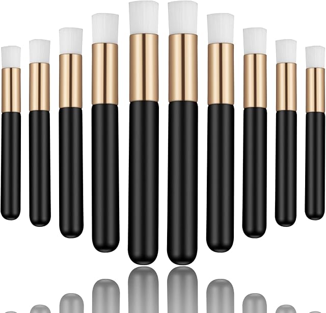 Prasacco 10 Pcs Lash Shampoo Brushes,Lash Brushes for Cleansing Peel Off The Blackhead Brush Nose Pore Deep Cleaning Brush Eyelash Extensions Blackhead Brush for Women Cosmetic Tools