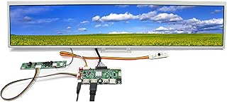 VSDISPLAY 24" 24 Inch 1920X360 IPS Stretched Bar Style LCD Screen DV240FBM-NB0 with HD-MI USB SD AV LCD Controller Board,for DIY Gaming Cabinet Monitor/Advertising Display Panel/Digital Signage