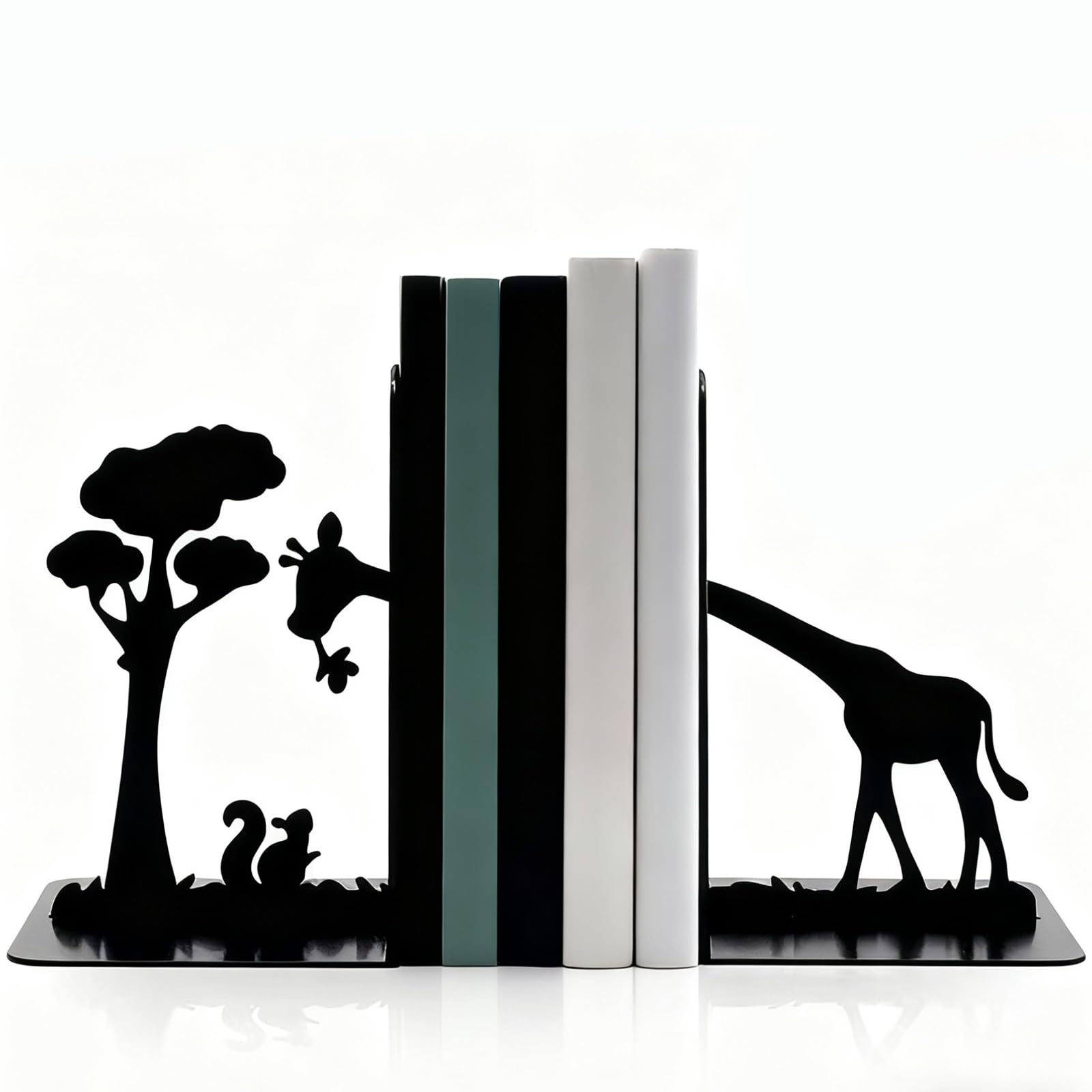 Libreria in metallo, decorazione per libro, elegante espositore per mostrare immagini, libri di cucina, quaderni, fermalibri da scrivania