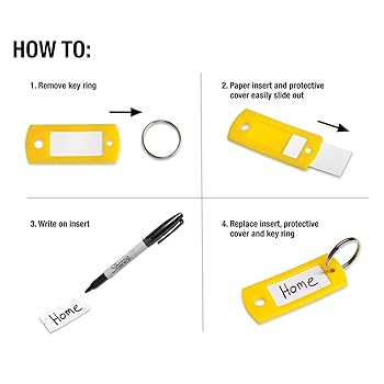 Amazon.com : Lucky Line Flexible Colored Plastic Key Tag