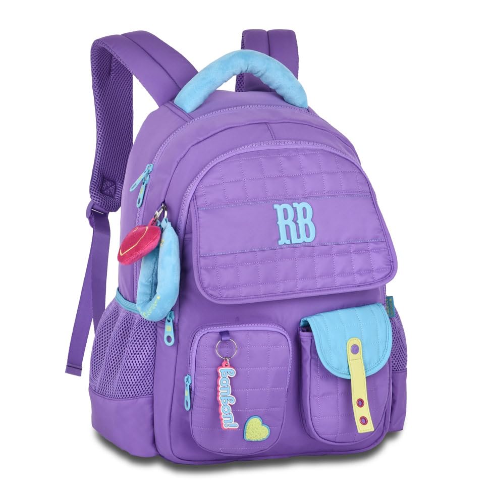 Mochila de Costas Rebecca Bonbon Plush Dreams RB26239 Grande Juvenil Bolso Antifurto Notebook (Lilás)