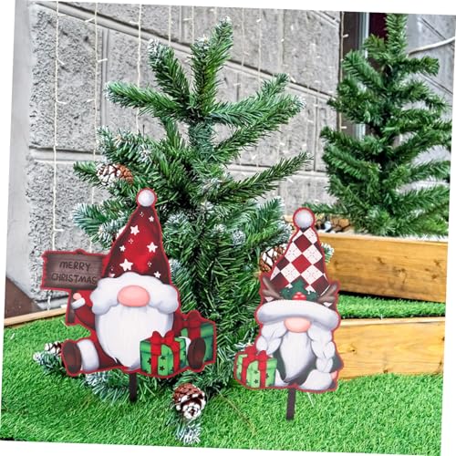 Piquets de jardin de Noël en PVC robustes contre le vent d'hiver - 6