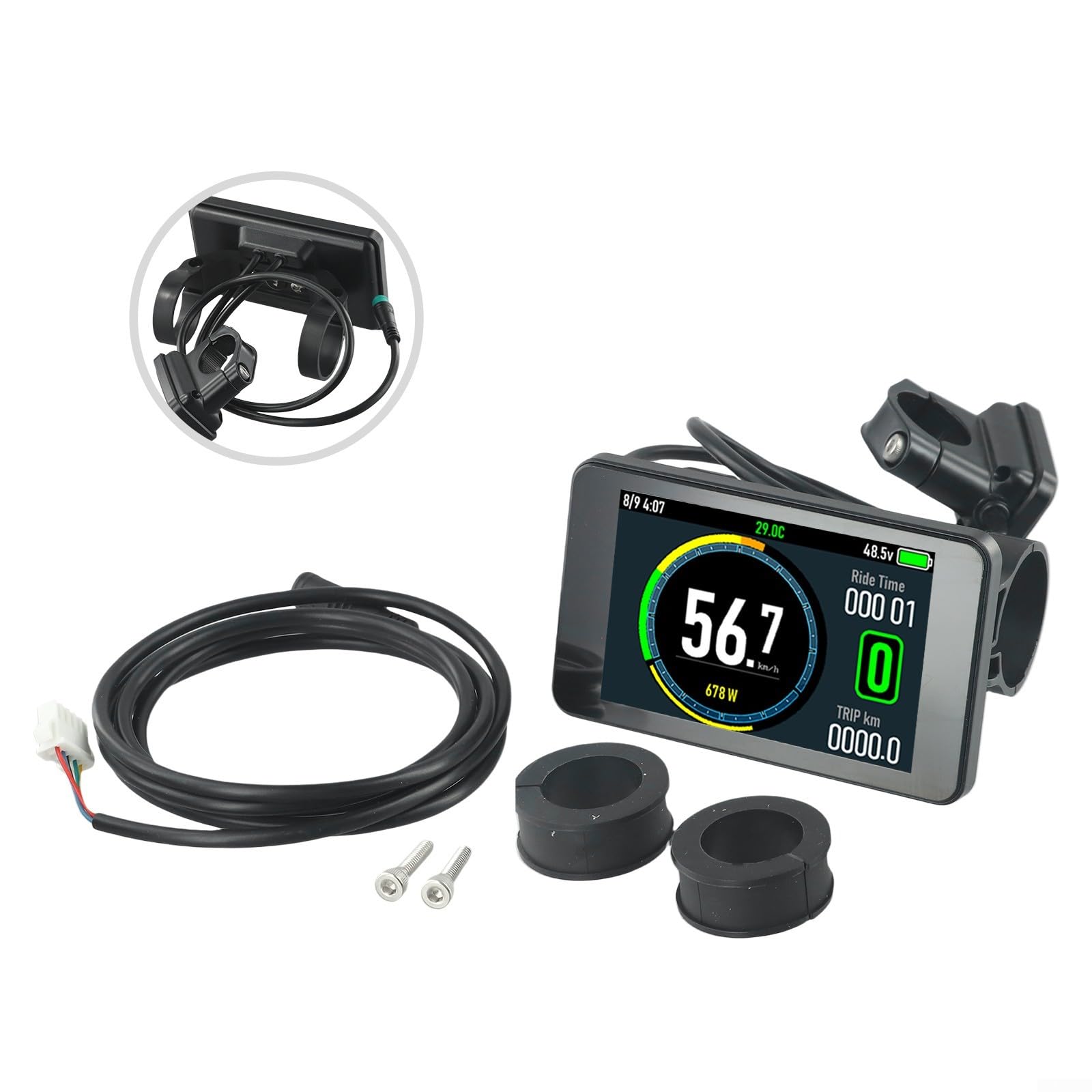 Pantalla LCD Color para t8 para E-Bike 24-72V para bafang Pantalla