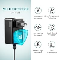 Vista 5 de Universal AC Adapter 9V 2A Power Supply Center Positive DC 9 Volt 1.8A 1.5A 1A 0.8A 0.5A 450mA Power Cord Charger for LED Strip Light CCTV Camera