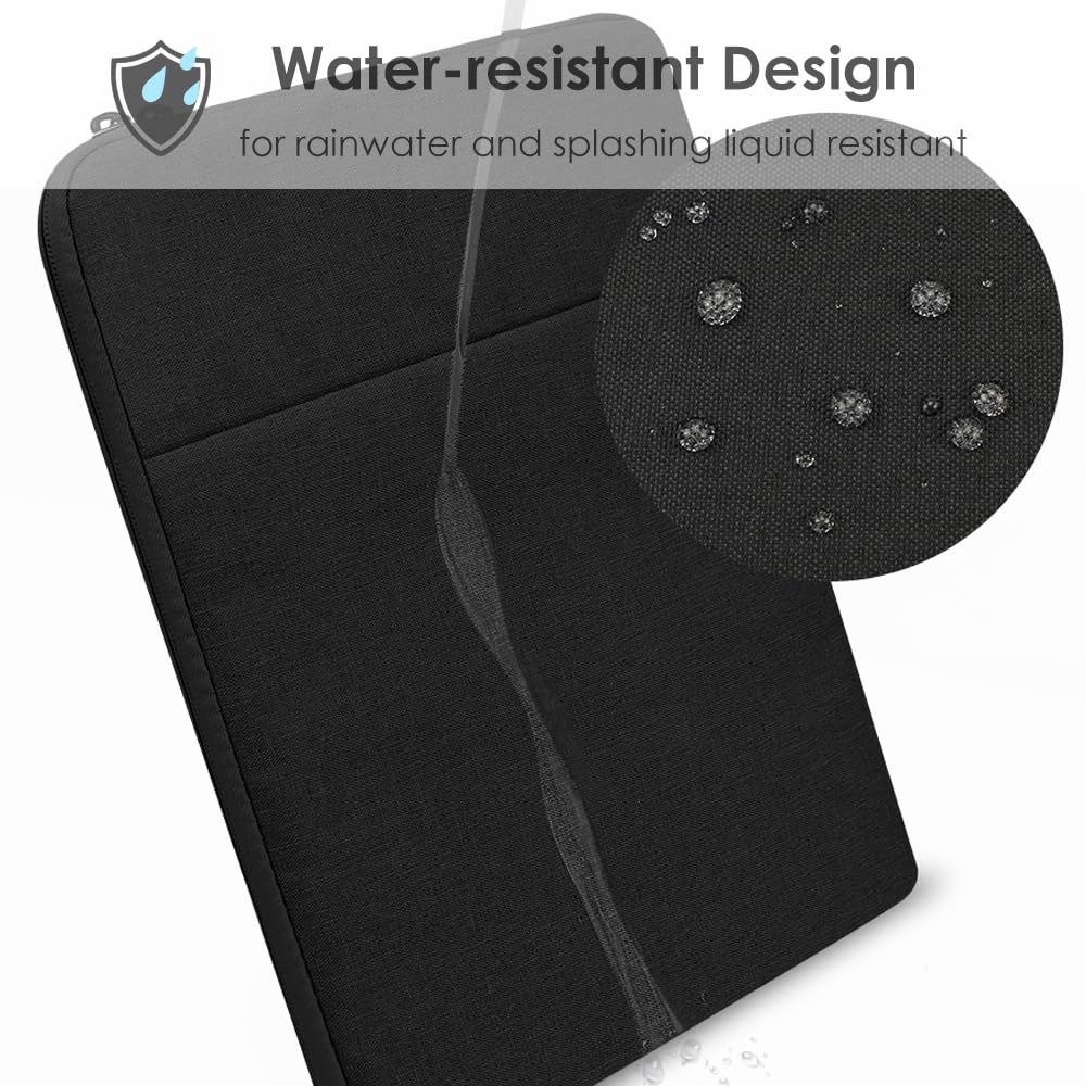 Housse de Protection 13 Pouces pour MacBook Air 13,6" M5/M4/M3/M2 (2026-2022) & MacBook Neo 13" 2026 (A18 Pro) – Étui Résistant à l'Eau Noir