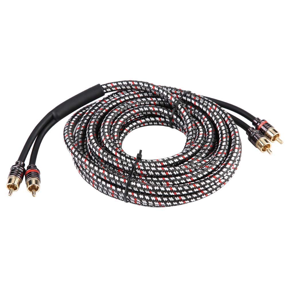 Câble audio 4,8 m pour voiture - Amplificateur de câble de caisson de basses