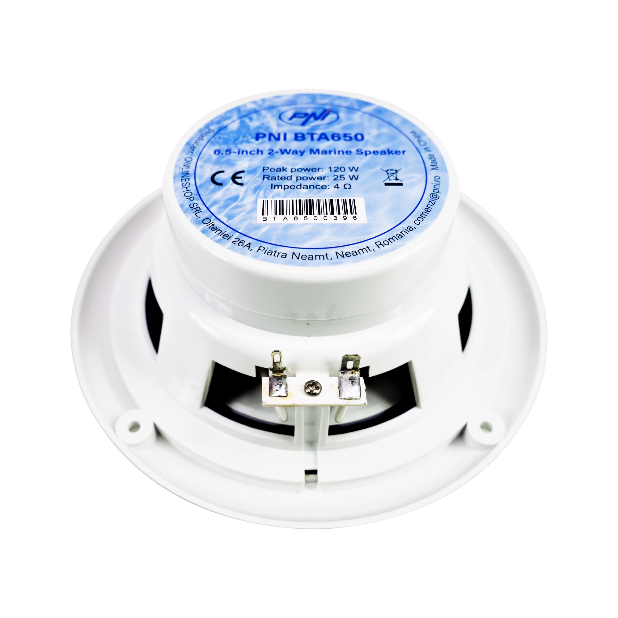 PNI Juego de 2 Altavoces coaxiales para Barcos BTA650, 120 W, 16,5 cm
