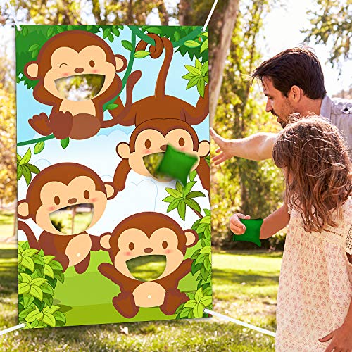 Jungle Safari Animals Bean Bag Toss Games with 3 Bean Bags Jungle Safari Theme Party Games Decoratio - //coolthings.us