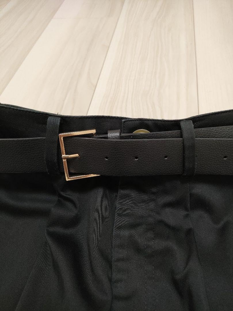 Amazon.co.jp: ZARA ザラ ベルト付きチノパン ブラック チノパンツ