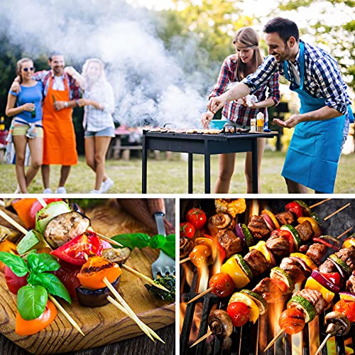 BLUE TOP 200pcs Natural Bamboo Skewers 10 inch Φ=4mm;Bamboo Sticks for Grilling, BBQ, Kabob,; Candy Sticks for Fruits, Candies, Chocolate Fountain, Appetizer, Plant Sticks for flower tomato growth - Thumbnail 5