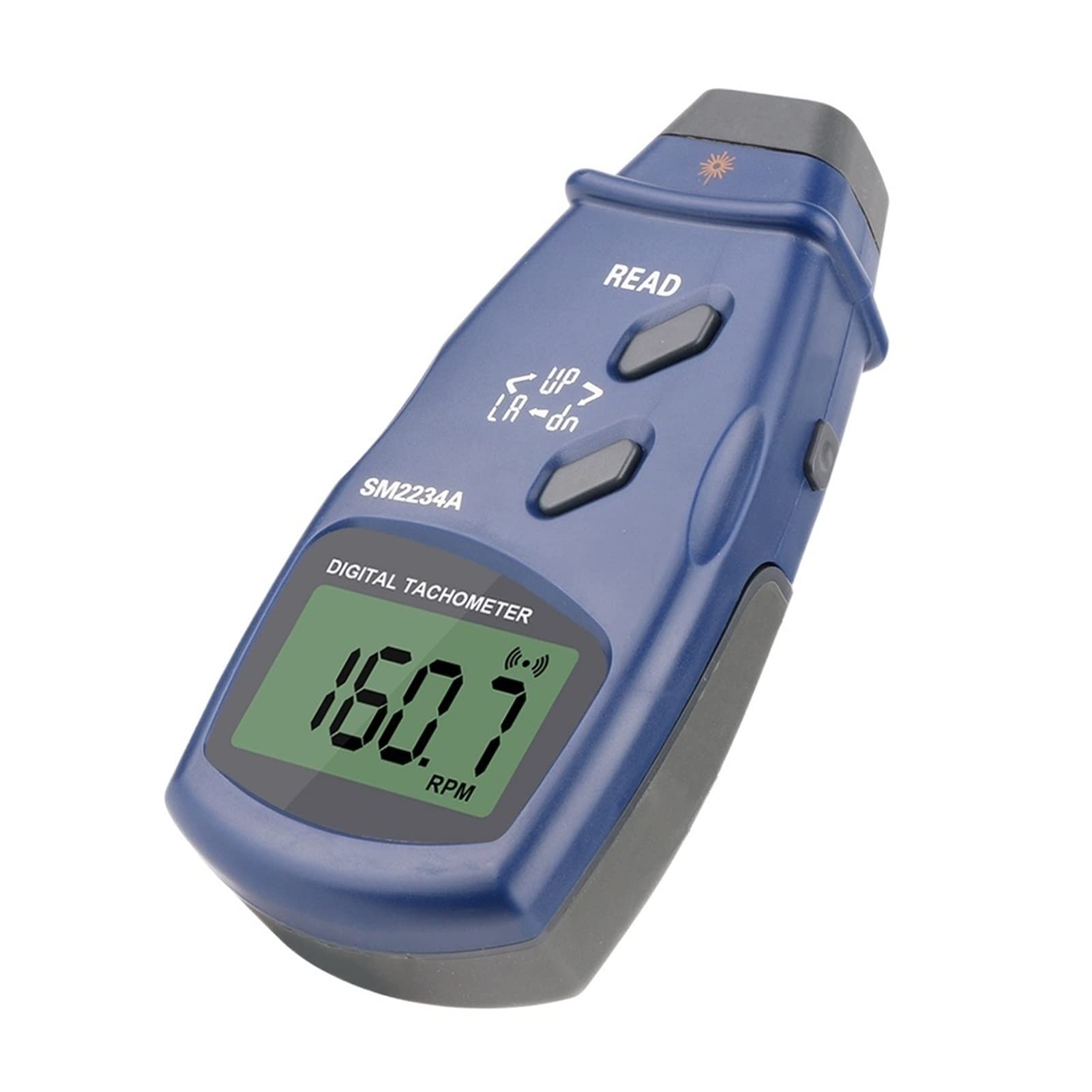 LNHHG Digital Handheld Stroboscope Digital Contact Tachometer LCD Electronic Photo Max Min Last Data Memory Speedometer SM2234A
