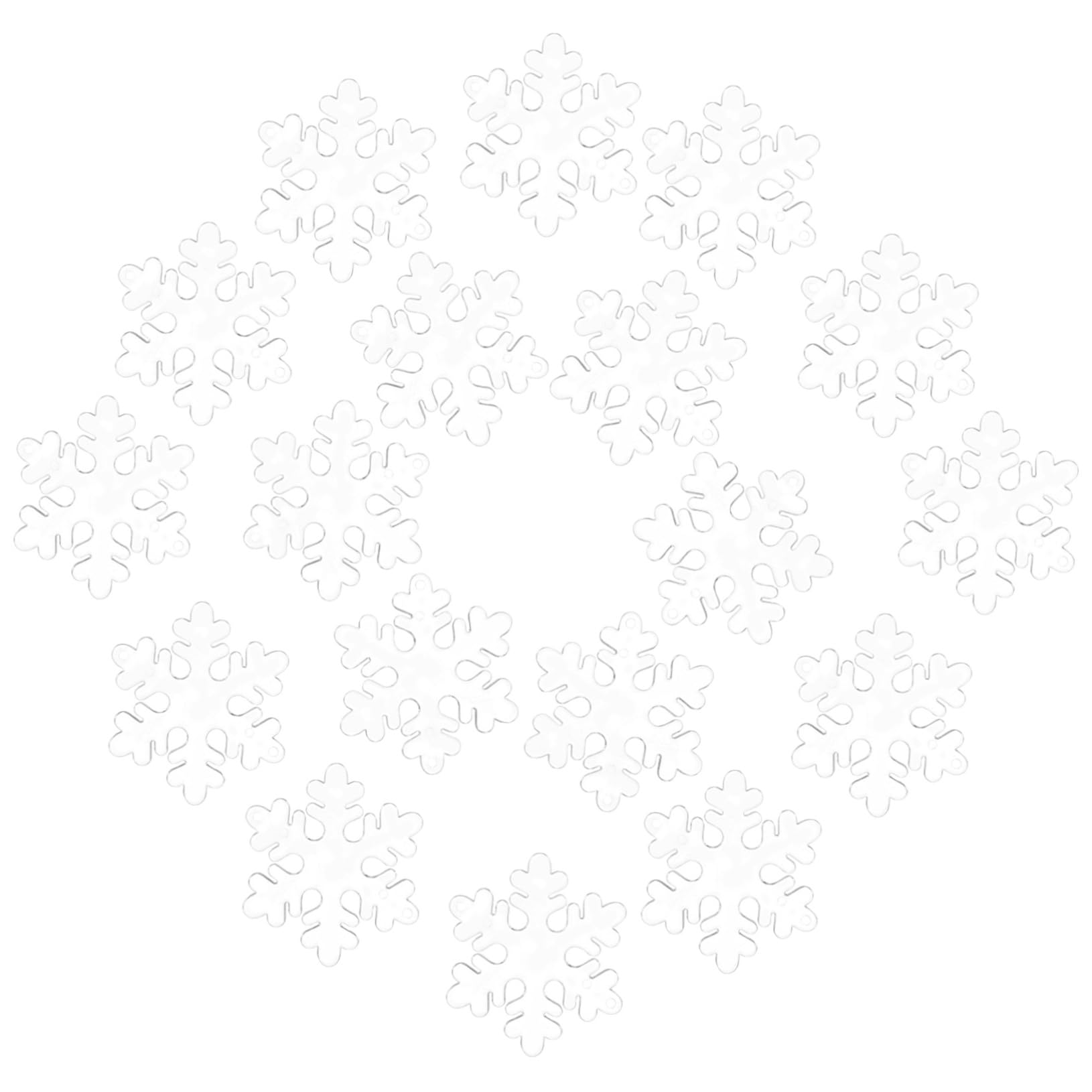 TOPBATHY 400 Pièces Flocon De Neige Transparent Pendentif Sapin De Noel Décor d'arbre De Noël Décoration De Flocon De Neige Suspendue De Noël Pendentif De e De Acrylique