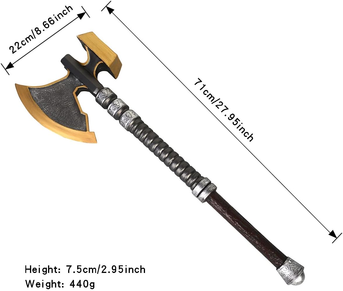 CoserWorld Holga's Axe, Fake PU Foam Battle Axe Great for LARP Cosplay Halloween (Holga Axe)
