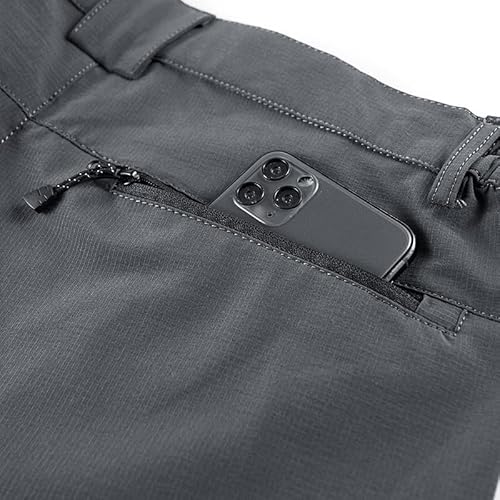 CWXKGL Short cargo masculino leve elástico Seventh com 6 bolsos com zíper à prova d'água para camin