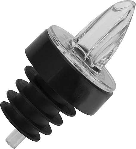 Miniatura 4 de Juego de 12 vertedores de botellas de licor con boquilla transparente de flujo libre de plástico con cuello, vertedores clásicos para botellas de