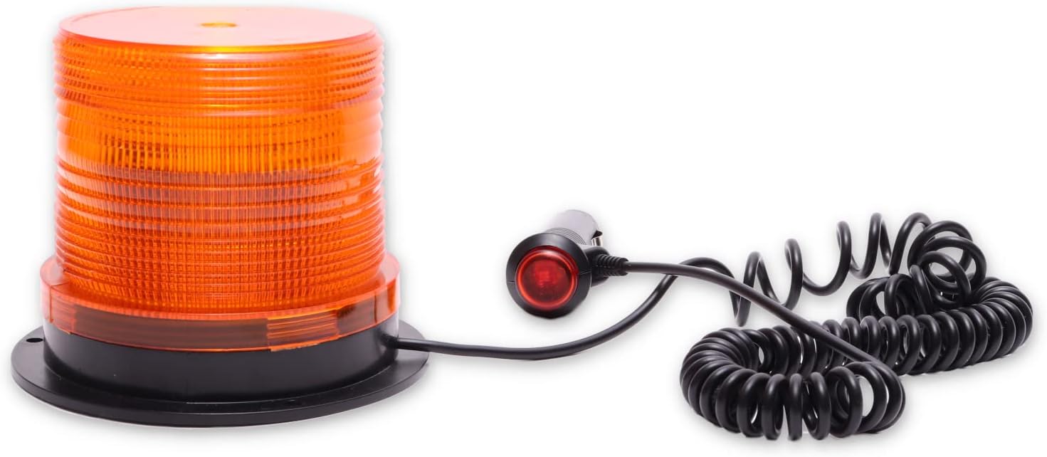 Camionetka Voyant D’avertissement pour Voiture 48 LED Flash Stroboscopique Lampe de Secours Magnétique, ambre