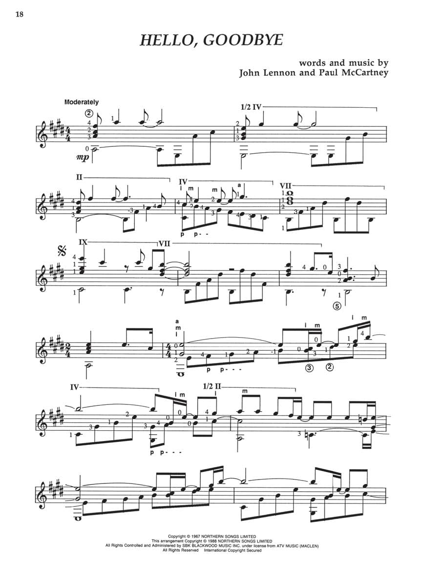 Beatles for classical guitar guitare: Guitar Solo