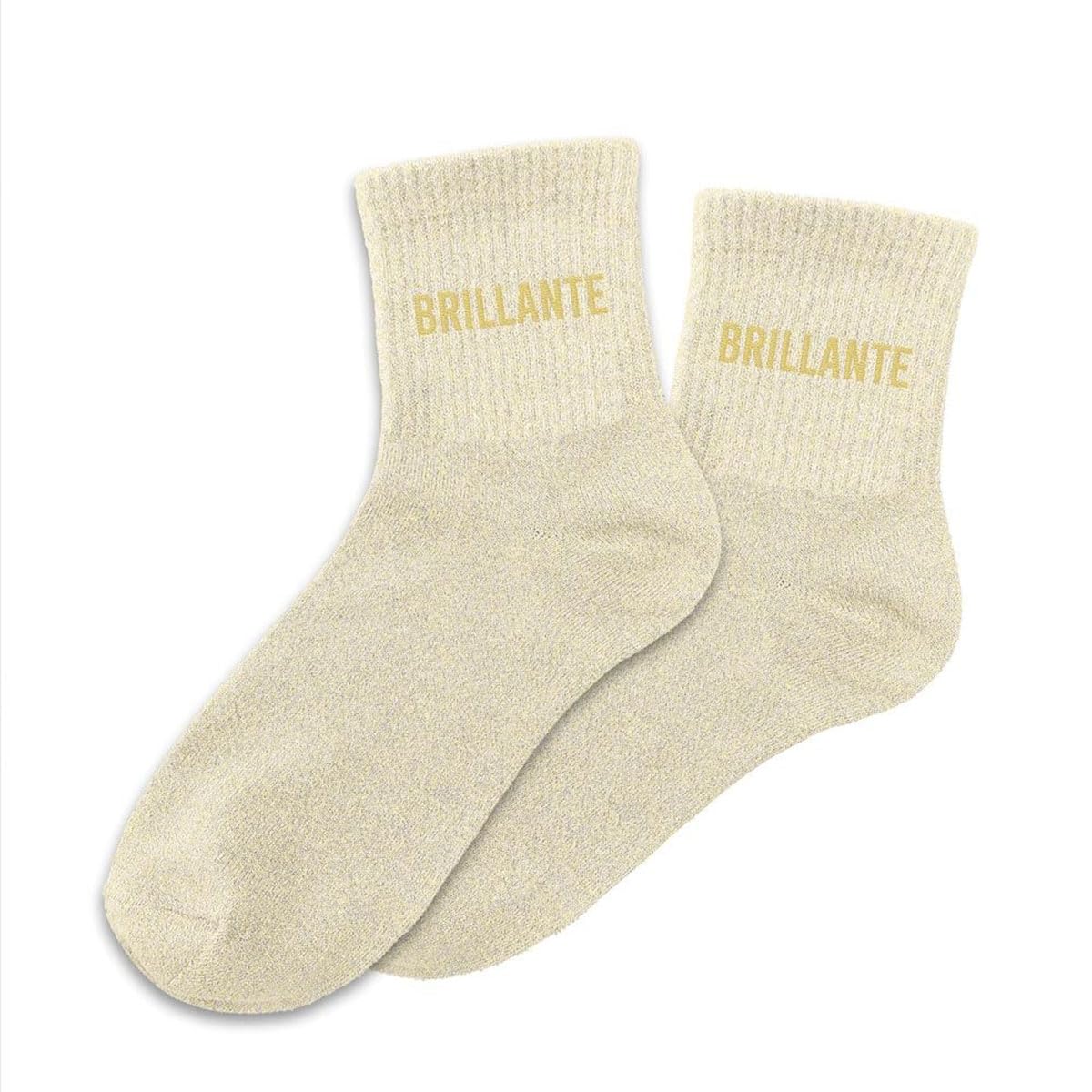 Glitter Sequin Socks Yellow One Size-image-16