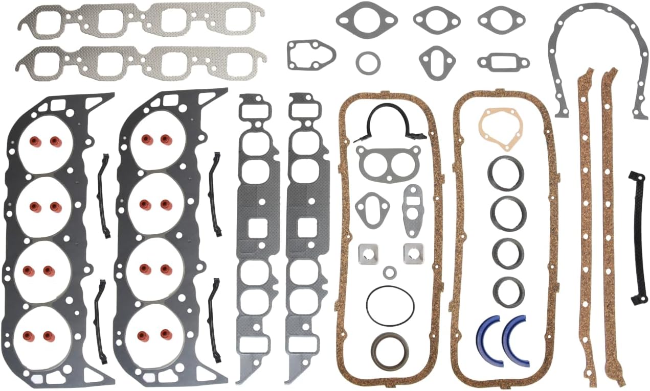LowPricedAutoParts Engine Re-Ring Kit for 1970-1972 Chevy GMC 6.6L 402 V8 - Standard Size Rings, Full Gasket Set, Bearings