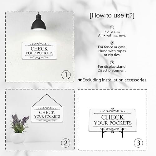 Miniatura 4 de Letreros de metal retro para lavandería, decoración de pared, 12 x 6 pulgadas, reglas de lavandería, decoración impresa para el hogar (blanco)