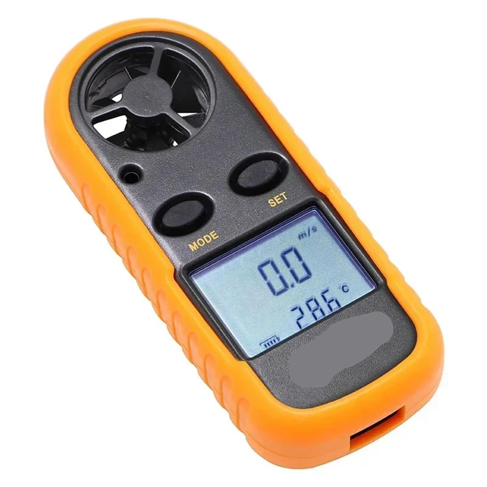 Anemómetro de mano, medidor digital de velocidad del viento, caudal de aire for medir temperatura y frío.