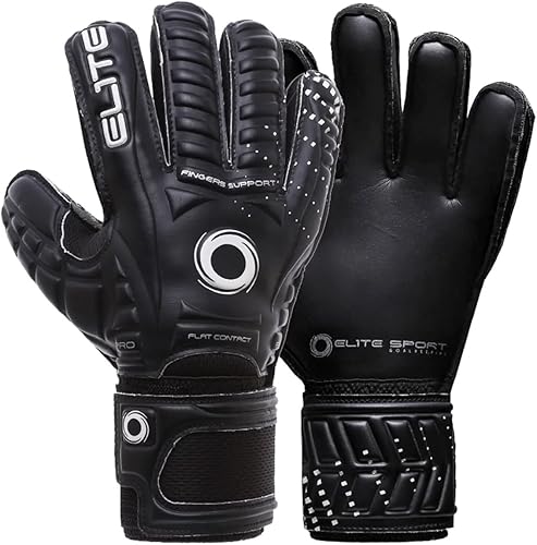 Elite Sport Guantes de portero Warrior Youth, Negro -