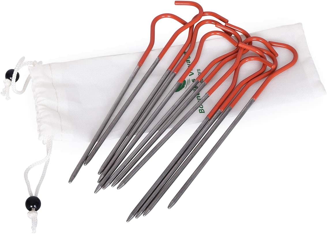 12 sztuk/partia kołki ze stopu tytanu Outdoor Camping słupki do namiotu przenośne łokieć namiot na trawę gwóźdź A-01P