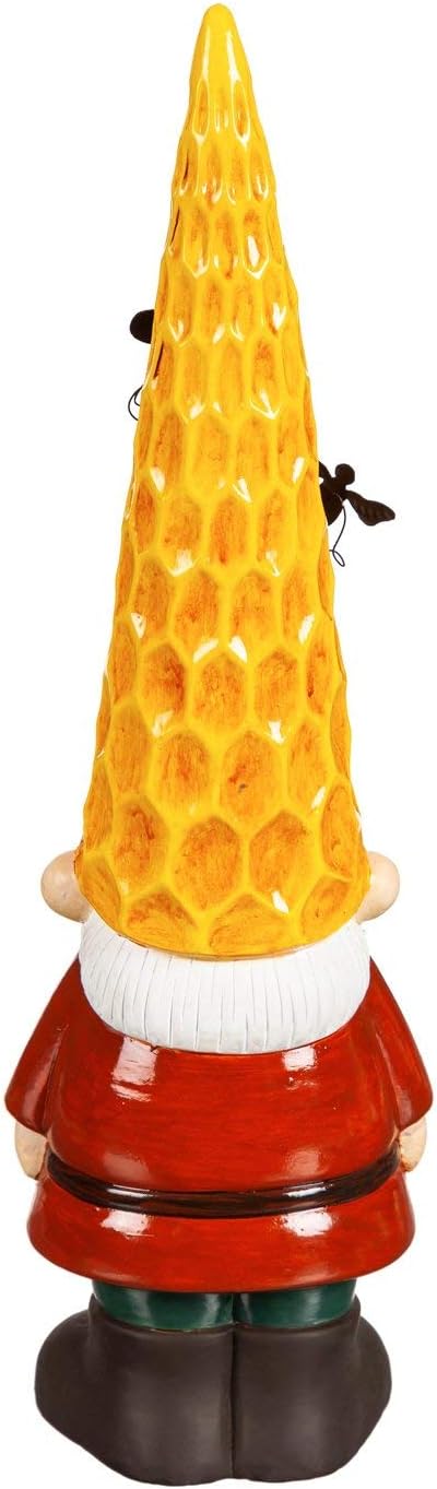 Evergreen Garden 13" H Terracotta Honeycomb Gnome Garden Décor and Accessories for Home and Yard