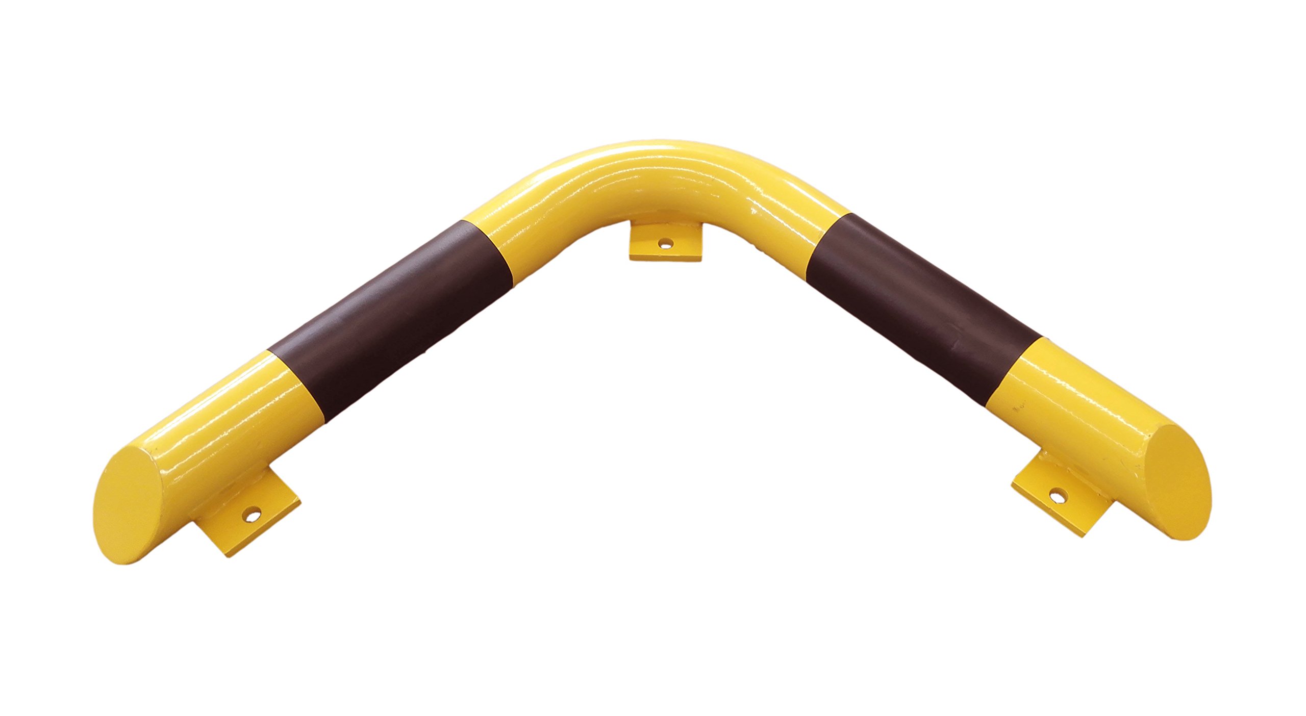 RSBA-ECK Bordure de protection anti-choc, angulaire, diamètre 76 mm acier de qualité, Lxl : 638 mm x 638 mm, jaune/noir