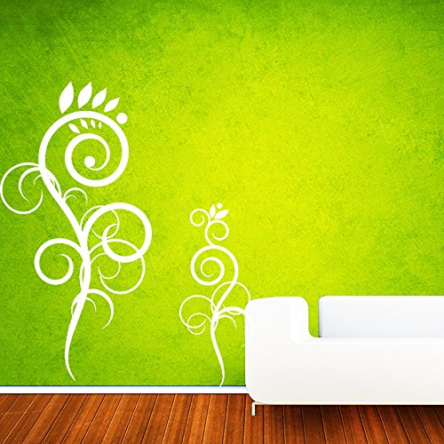 DECOR Kafe Home Decor Floral Design Wall Sticker, Wall Sticker for