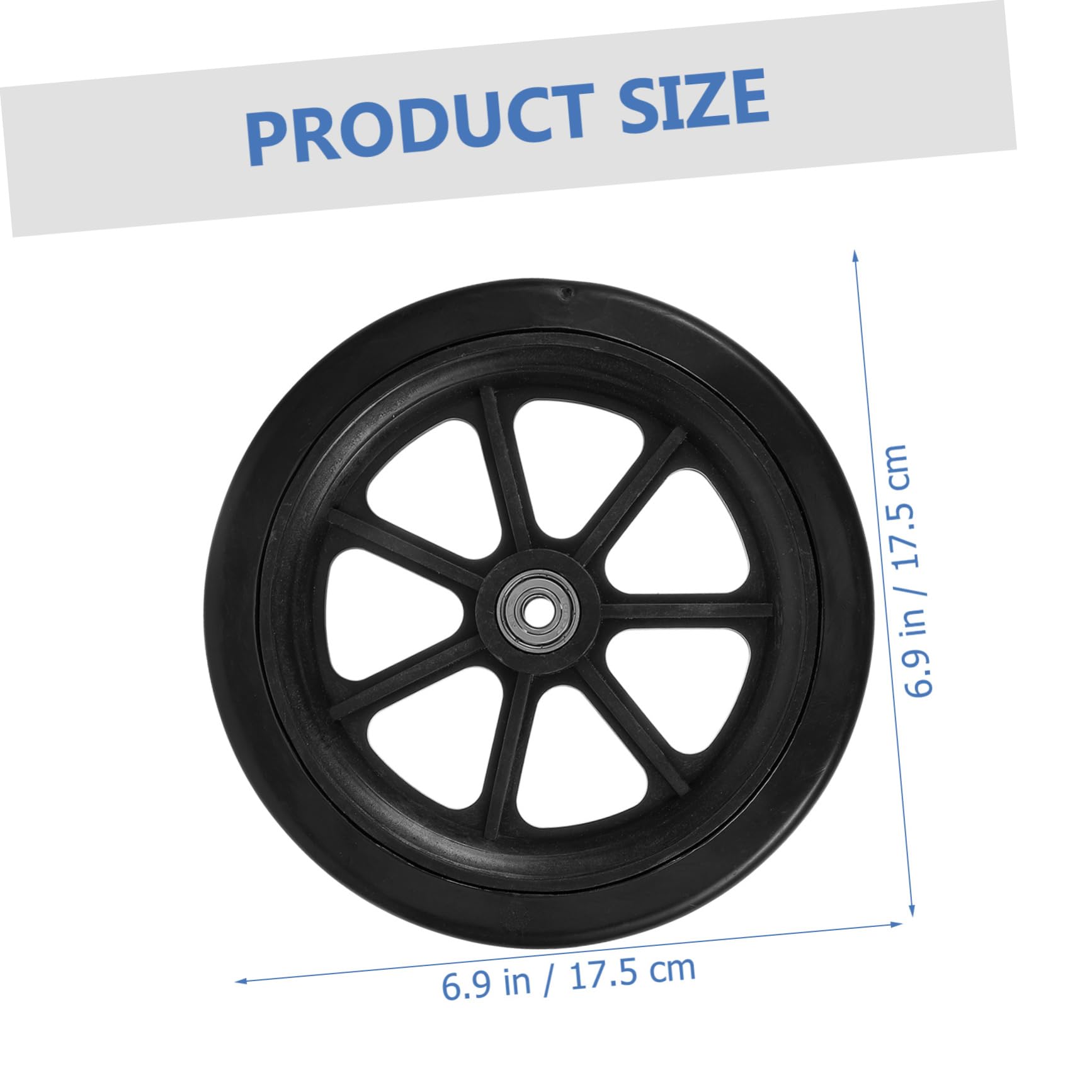 COLLBATH 1 Pair Front Wheelchair Wheels Replaceable Wheelchair Accessory Multipurpose Universal Wheel Anti-wear for Elderly Patient Chairs
