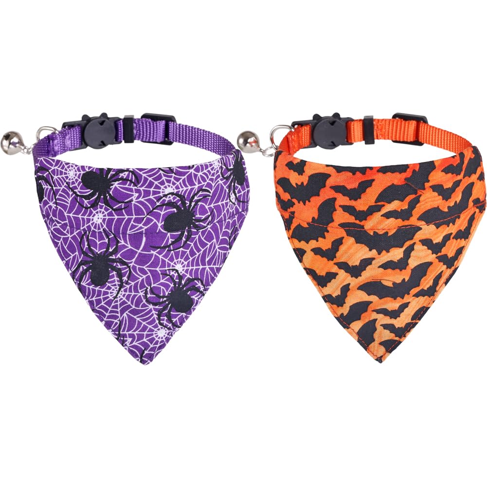 KZHAREEN Halloween Cat Collar 2-Pack