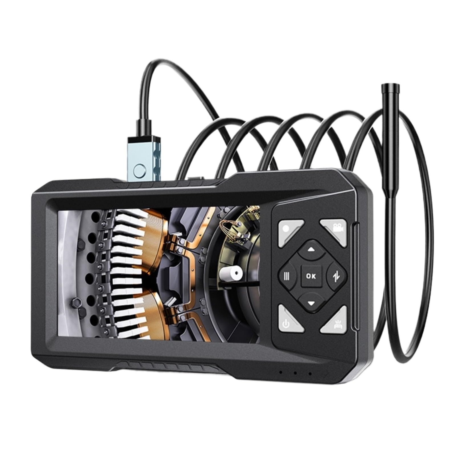 YNIYUJKL Camera, 4.3-Inch Screen Industrial Pipeline Endoscope Hd Visual Detector Camera Electronic,For Wall Automotive Engine