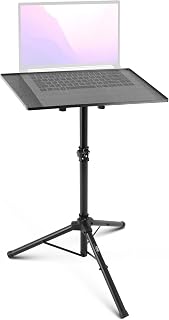 PYLE-PRO DJ Laptop, Projector Stand- Computer DJ Equipment Studio Stand Mount Holder, Height Adjustable, 27.55” to 47.24”, Good For Stage or Studio -PLPTS3