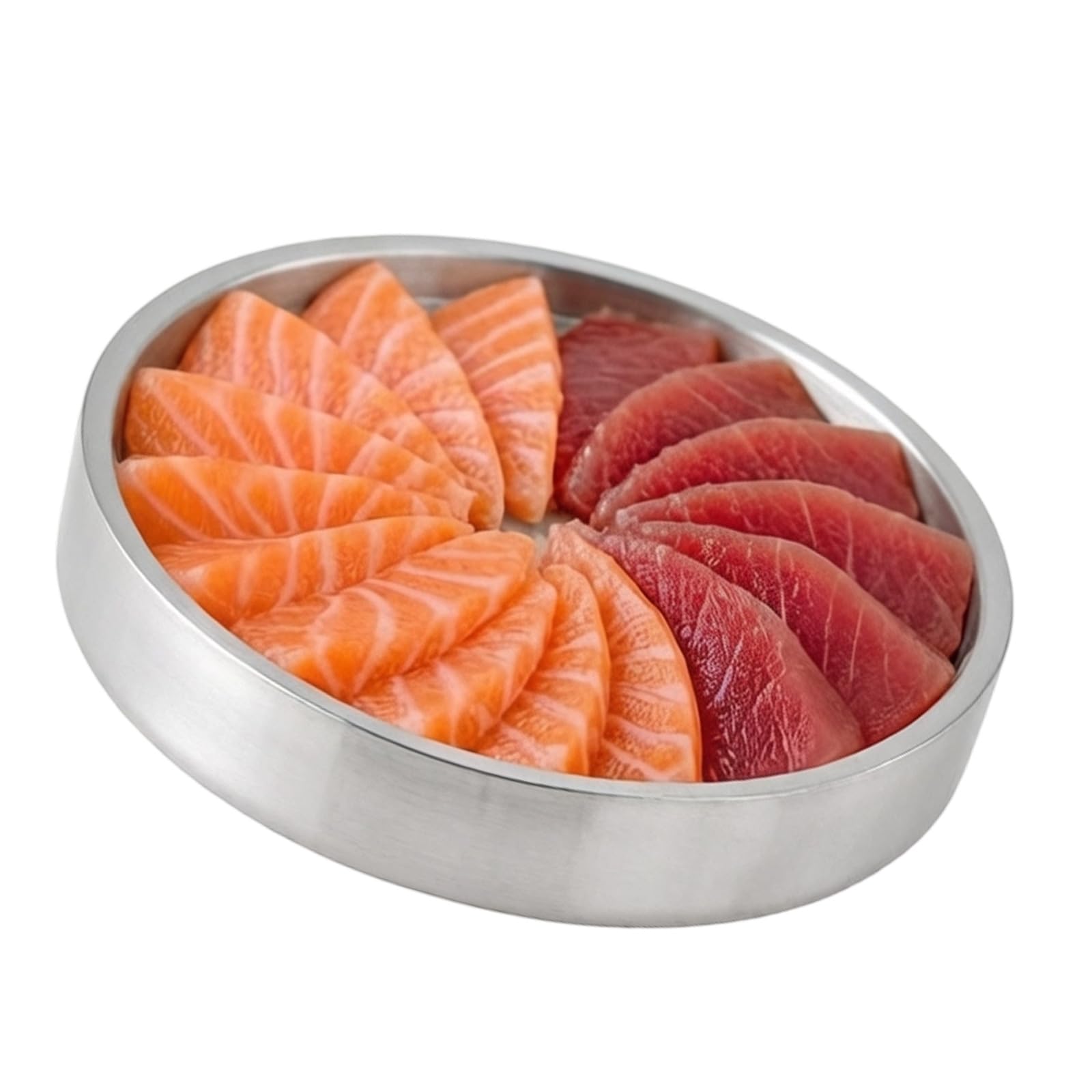 Tsophreniq Premium Stainless Steel Ice Plate for Social Incidents Snacks and Sushi Presentation Rust Easy to Maintain Ideal for Indoor Outdoor Use Food Display Tray