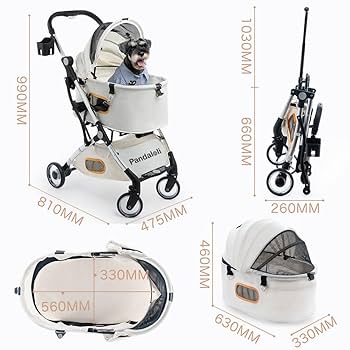 Amazon.co.jp: Pandaloli ペットカート 犬 バギー カート:小型犬