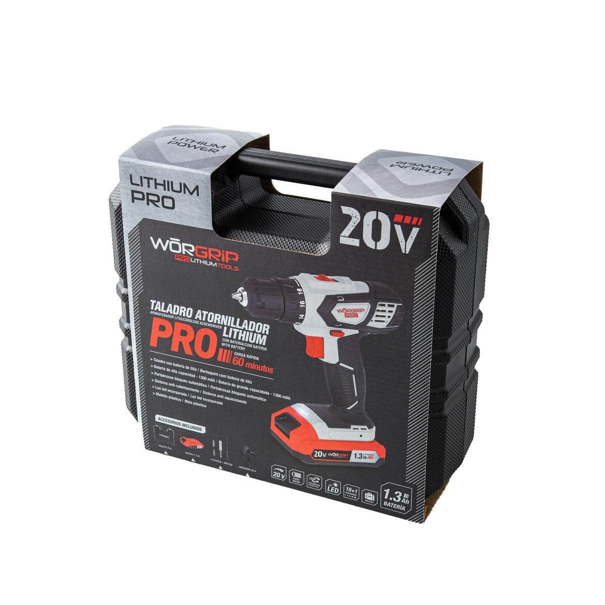 Taladro ator. bateria 20v. 1.3ah.