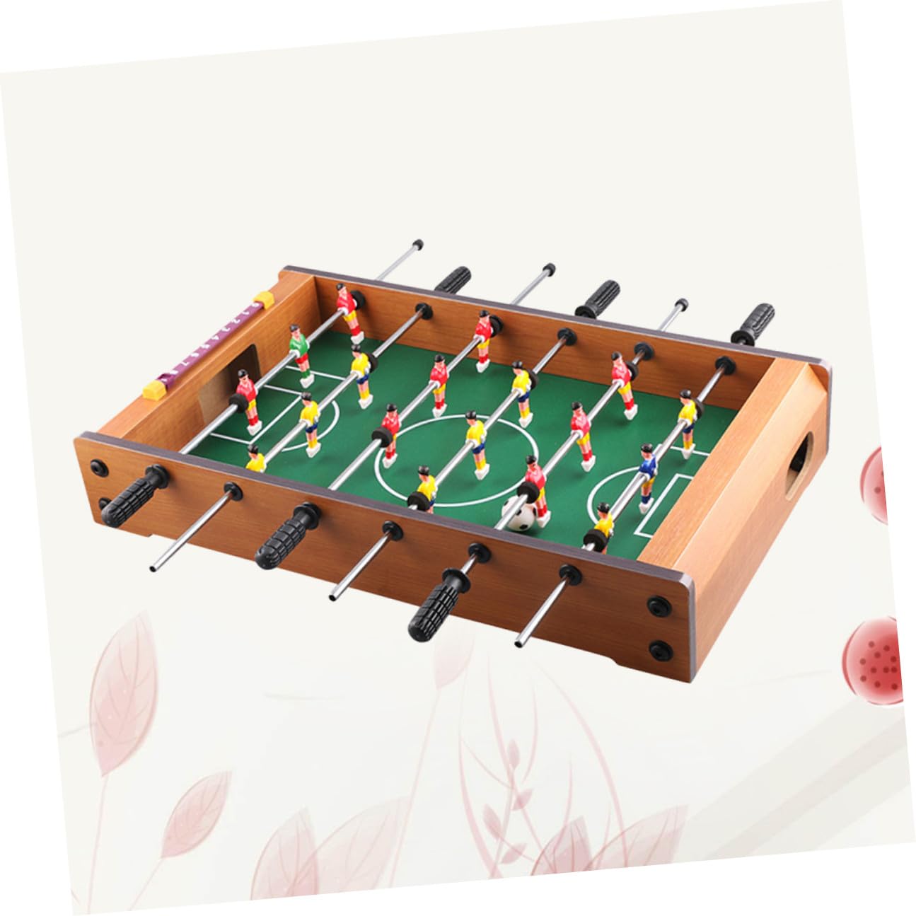 Gioco di Calcio da Tavolo Sei Aste in Mdf, Compatto e Portatile, e Adulti, per Serate di Gioco in Famiglia