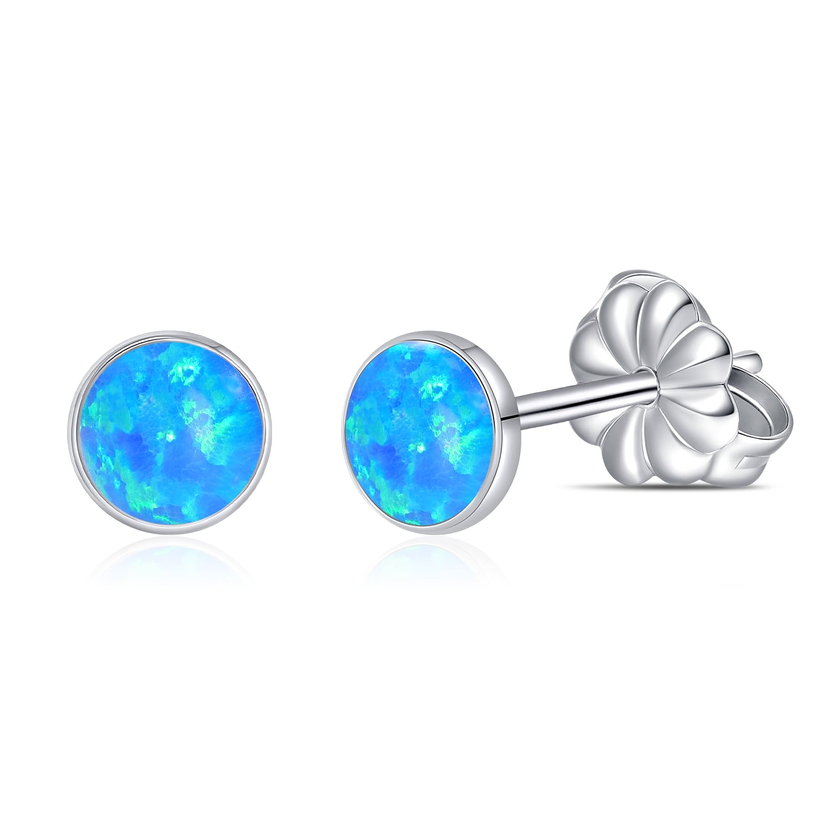 Limerencia G23 Pure Titanium Hypoallergenic Earrings | Minimalist Opal Stud Earrings | F136 Implant Grade | Suitable for Sensitive Ears Delicate