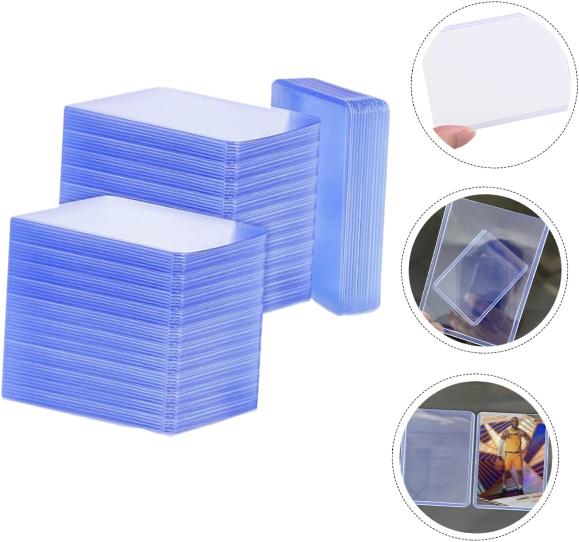 100pcs Game Card Sleeves Trading Card Protectors for Easy to Use Scratch Design for Photos