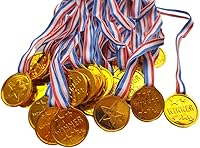 Vista 5 de Jilukibo 24 medallas de premio ganador de oro para fiestas, competiciones, recompensas de estudiantes, juegos, deportes, disfraces, medallas