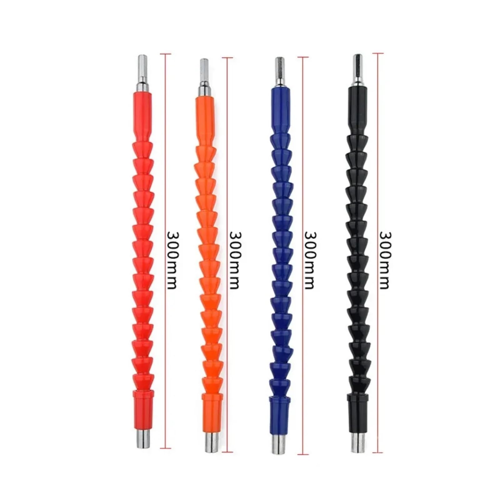 Prolunga Flessibile per Trapano, Adattatore di prolunga for cacciavite Flessibile con Albero Morbido Flessibile da 1/4" 300 mm, Attacco Universale for Trapano, 1 Pezzo(Oranje)