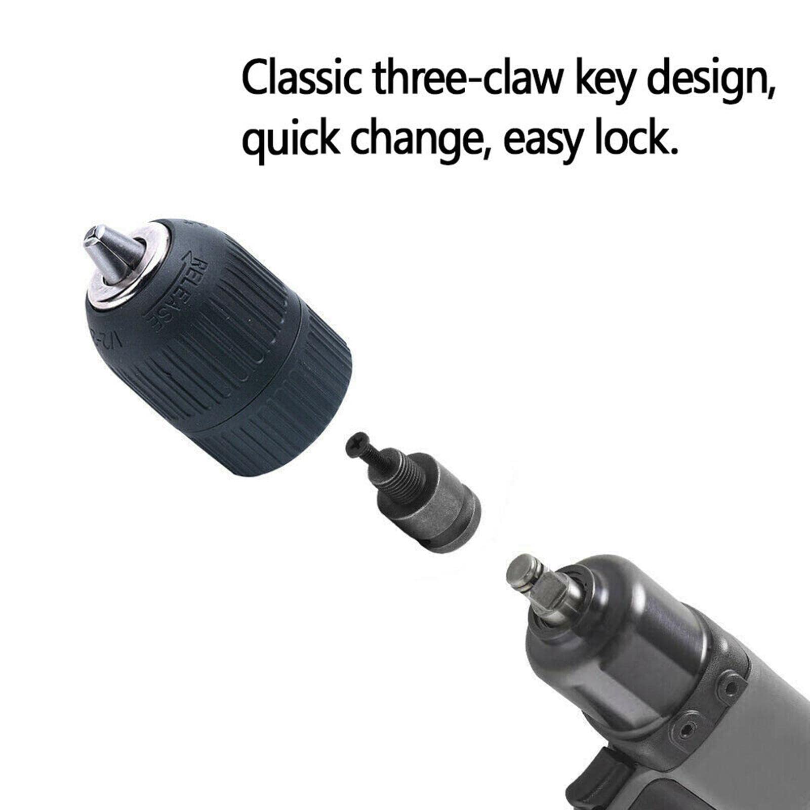 5 zestaw 3 szczękowy uchwyt wiertarski SDS Plus Hex Shank Quick Change Connector Converter 10mm 4 szt./zestaw