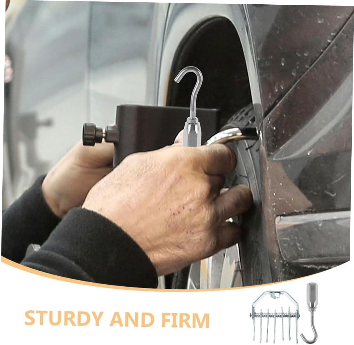 7 Finger Dent Puller Hook: Auto Body Repair Tool - Sheet Metal Lifter for Car Truck Hail Damage (5.1x4.5x1.1 Inch)