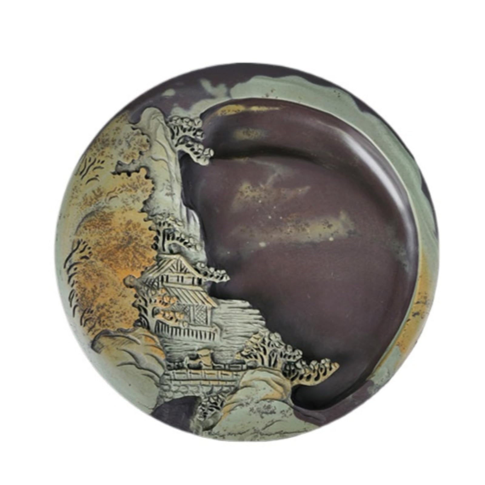 Pierre à encre sculptée à la main, 11 cm, fournitures de calligraphie ornement