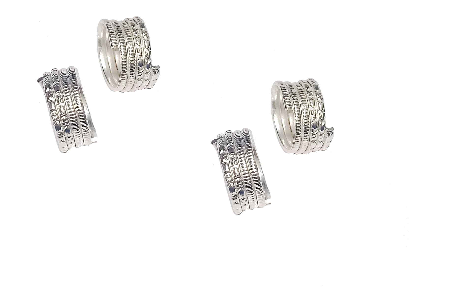 Adhira's Silver Adjustable Daily Used Toe Rings/bichiya/jodavi For Womens(SILVER187 2 pair)