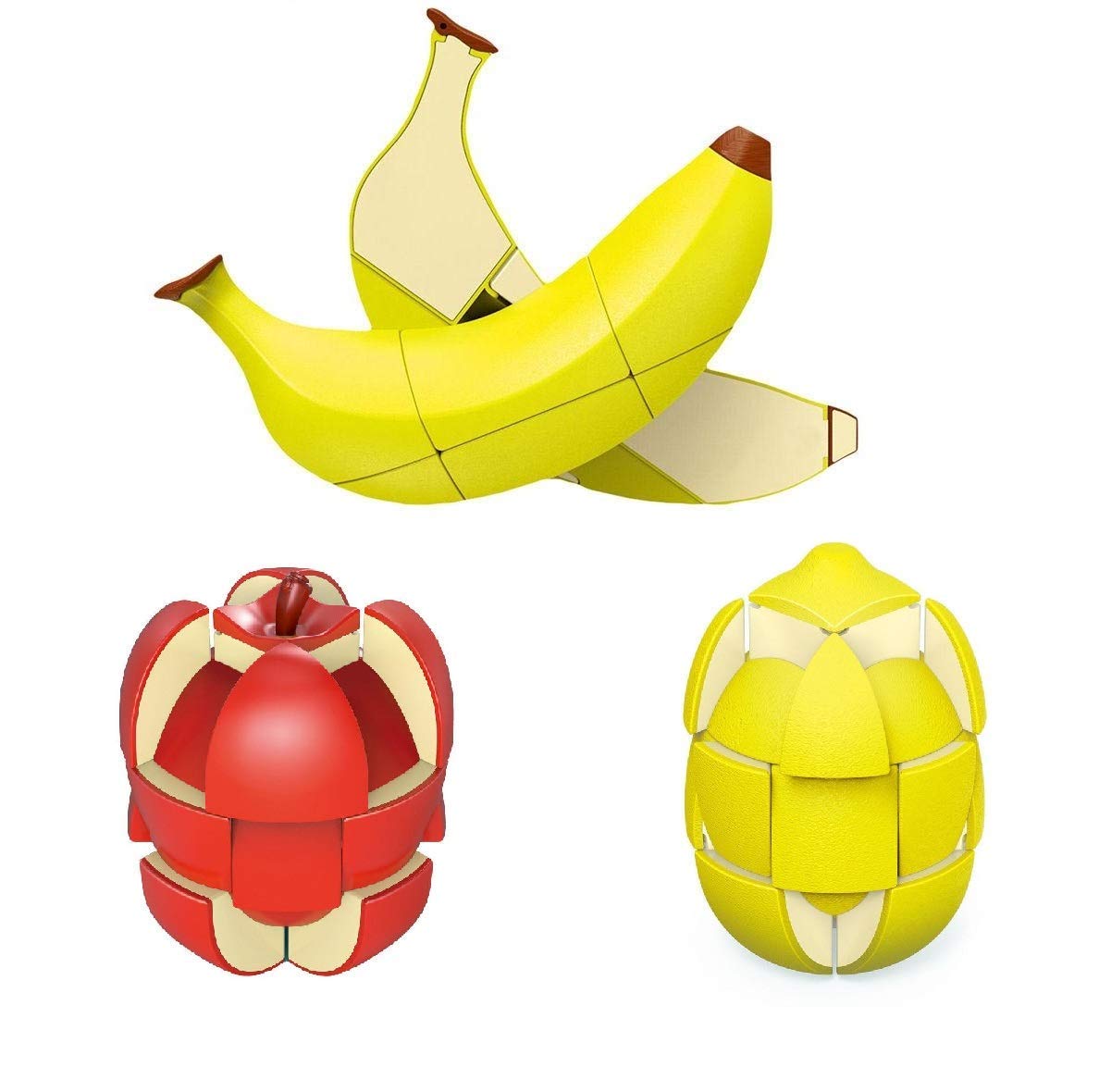 Banana Speed ​​Cube 3D Realistico Fruit Magic Cube 1: 1 Cubo di Frutta Giocattolo Puzzle a Forma Speciale per Amanti del Cubo