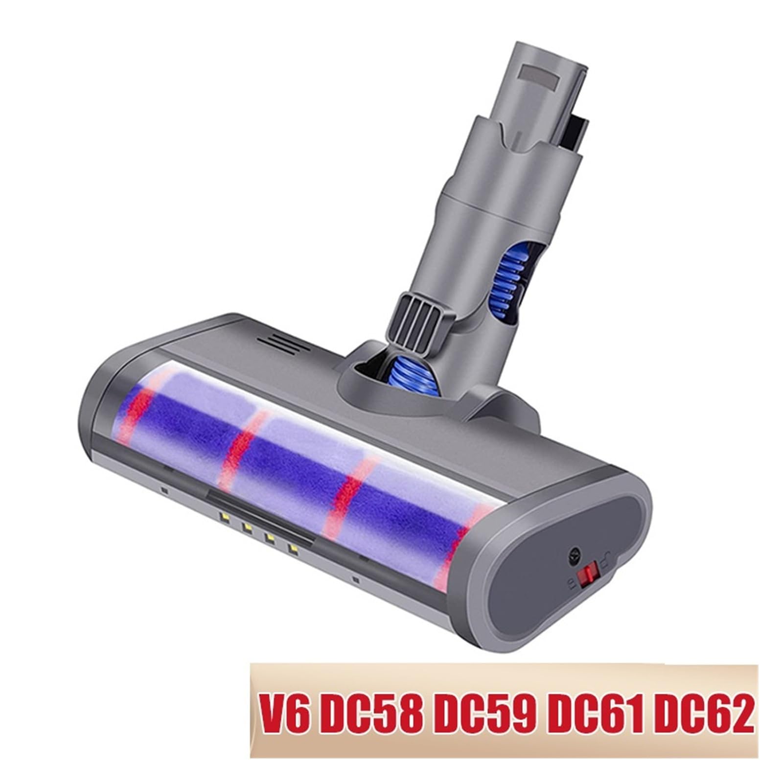 Compatible For Dyson, V6 DC58 DC59 DC61 DC62 Aspiradora Accesorios De Cepillo De Piso Con Cabezal De Rodillo Barredor Suave, Herramienta De Cabezal De Cepillo De Piso Motorizado