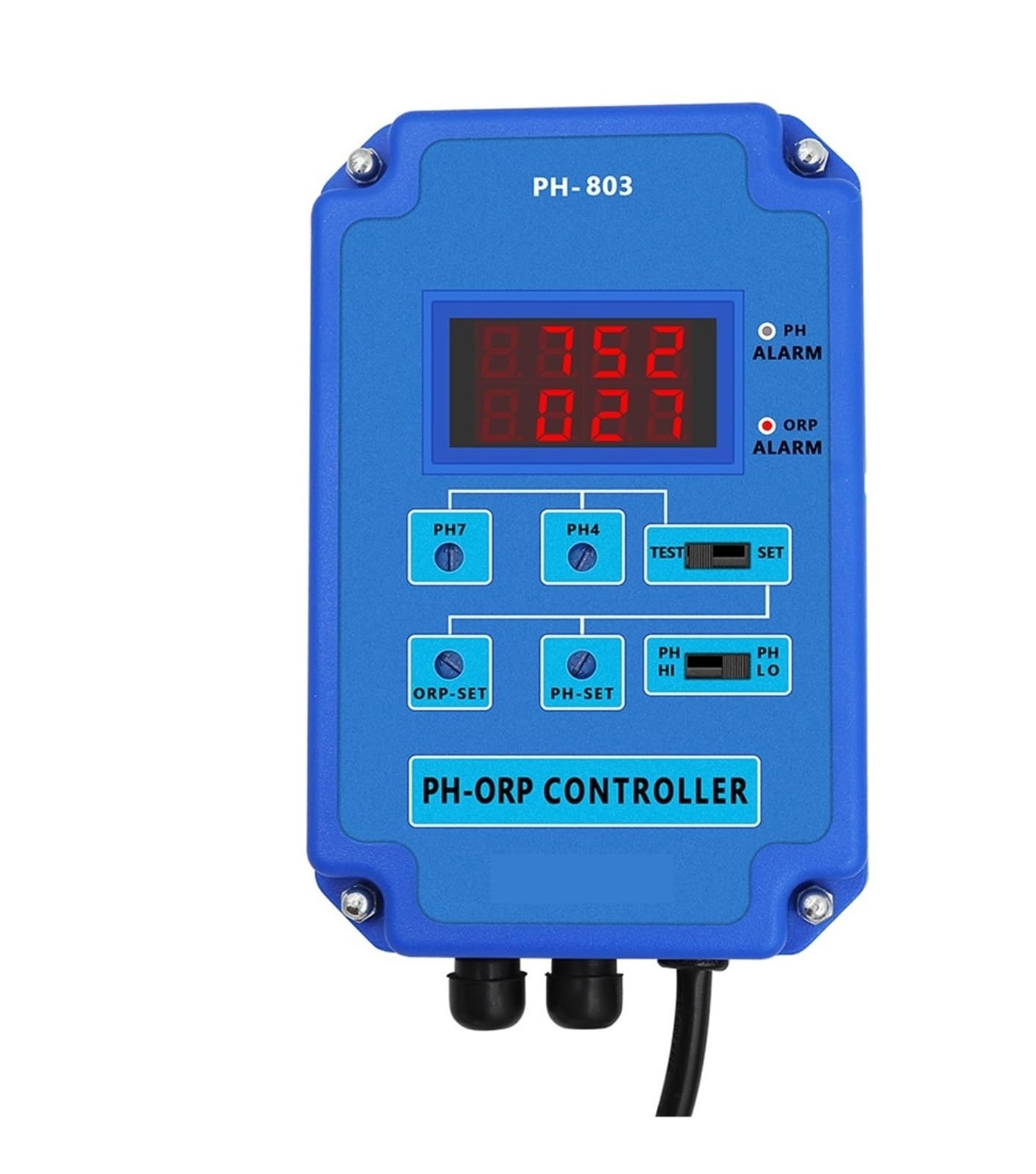 Kontroler PH ORP 2 w 1 Monitor cyfrowy Redox z wyjściem przekaźnika mocy sterującej elektrodą sondy BNC do roślin hydroponicznych