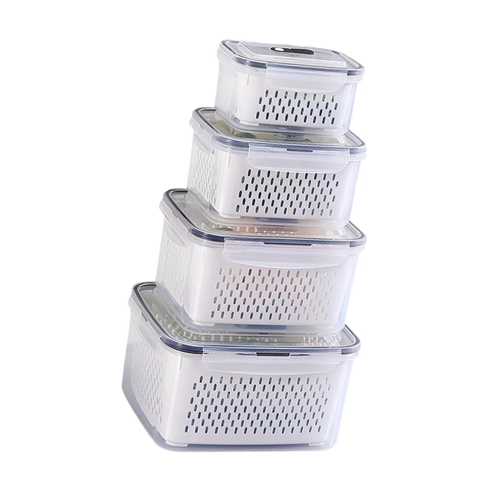 MICFENY Large Airtights Food Storage Container Accessory for Fridge Keep Fruits Vegetables Meat Long Time Use Dishwasher Safe